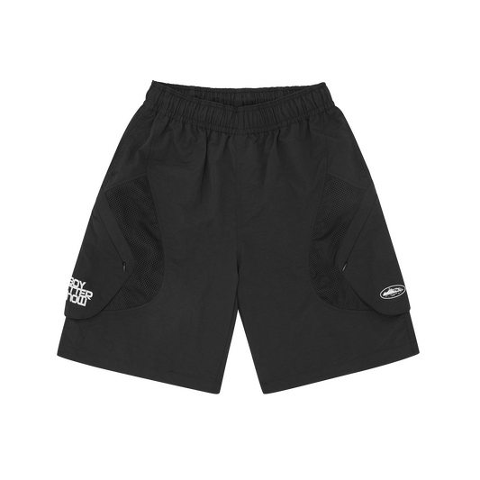 BBK NYLON PANEL SHORT [BLACK]