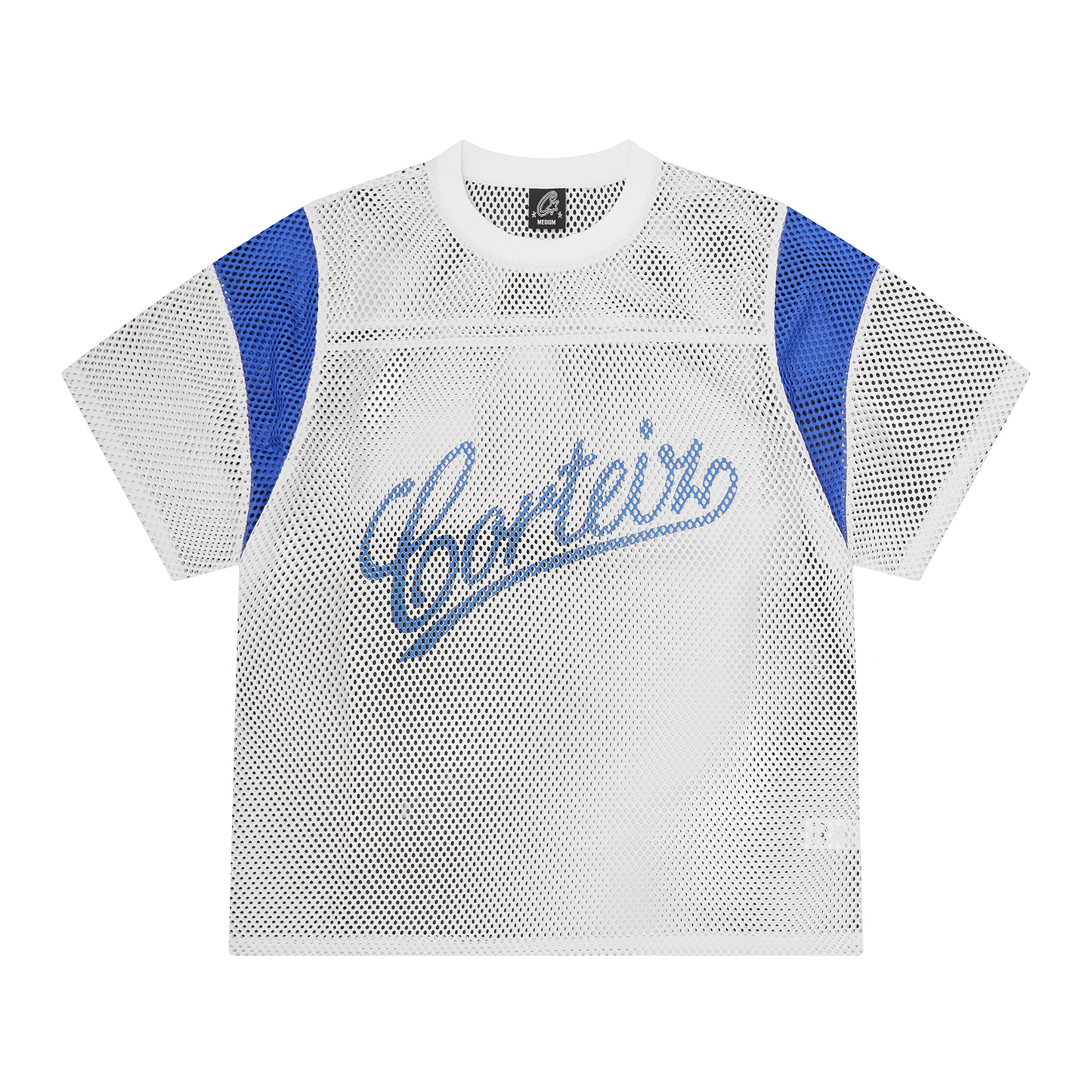 OPEN MESH PANEL JERSEY [WHITE/BLUE]